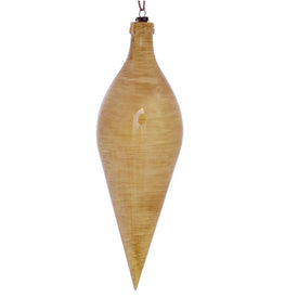 12" Tan Wood Grain Shuttle Ornaments 2 Per Pack