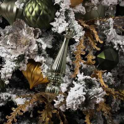 14" Wrought Iron Shiny Finial Drop Christmas Ornaments 2 Per Bag