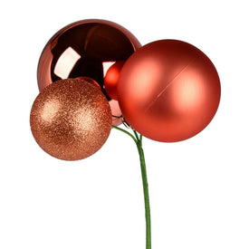 18" Coral Ball Ornament Picks 2 Per Bag