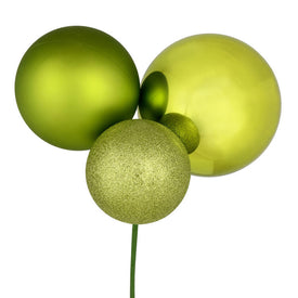 18" Lime Ball Ornament Picks 2 Per Bag