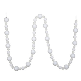 9' White Assorted Ball Garland