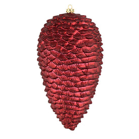 10" Wine Matte Glitter Pine Cones 2 Per Box