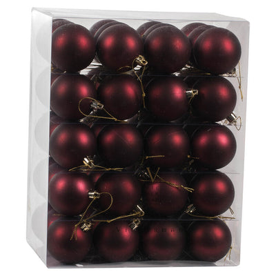 2.4" Wine Matte Ball Christmas Ornaments 60 Per Box