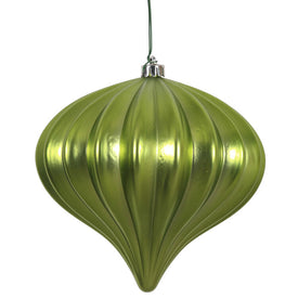 5.5" x 5.7" Lime Matte Onion Christmas Ornaments 3 Per Bag