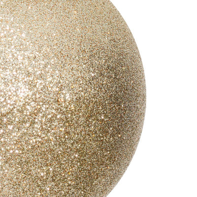 6" Champagne Four-Finish Ball Christmas Ornaments 4 Per Box