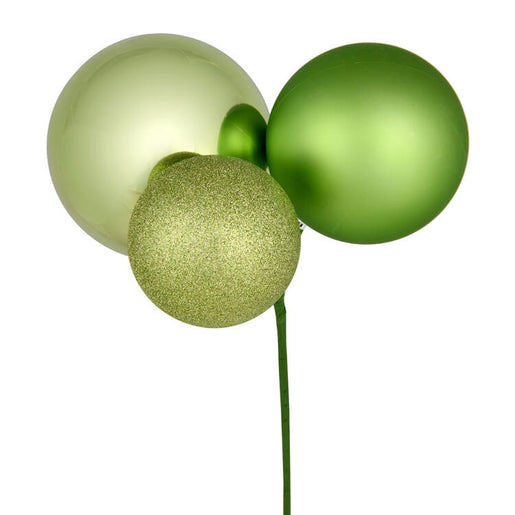18" Celadon Ball Ornament Picks 2 Per Bag