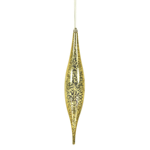 13" Gold Mercury Rain Drop Ornaments 2 Per Bag