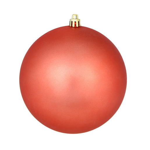 10" Coral Matte Ball Ornament