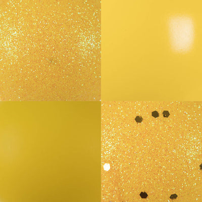 2.4" Yellow Four-Finish Ball Christmas Ornaments 24 Per Box