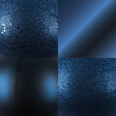 6" Midnight Blue Four-Finish Ball Christmas Ornaments 4 Per Box