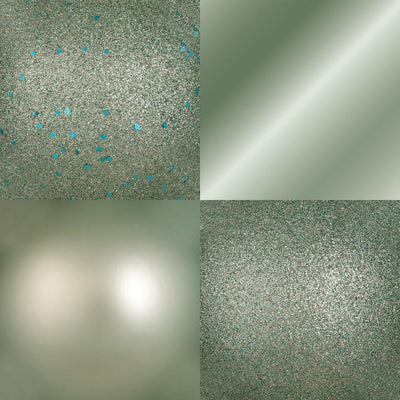 6" Frosty Mint Four-Finish Ball Christmas Ornaments 4 Per Box