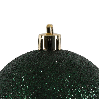 2.75" Midnight Green Four-Finish Ball Christmas Ornaments 20 Per Box