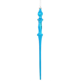 15.7" Blue Shiny Icicle Ornaments 3 Per Box
