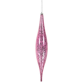 13" Pink Mercury Rain Drop Ornaments 2 Per Bag