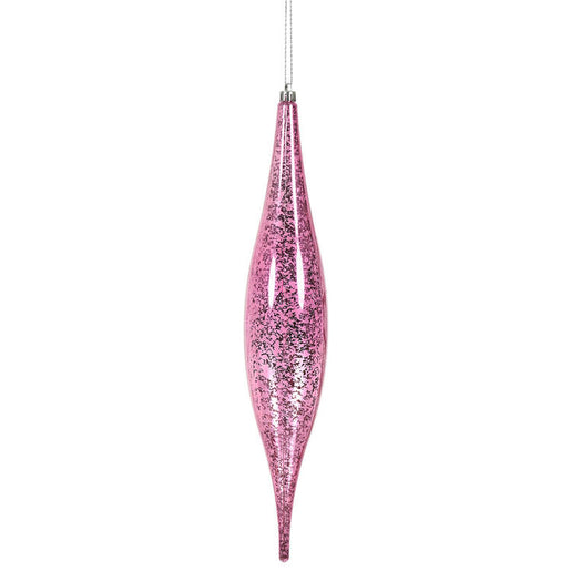 13" Pink Mercury Rain Drop Ornaments 2 Per Bag