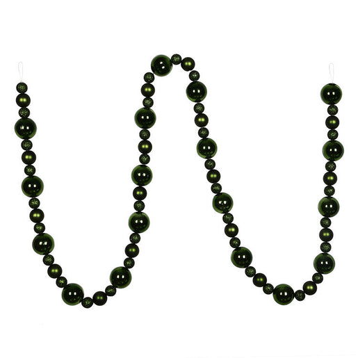 9' Moss Green Assorted Ball Garland