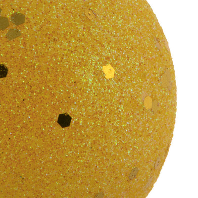 2.75" Yellow Four-Finish Ball Christmas Ornaments 20 Per Box