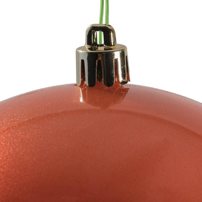 4.75" Coral Candy Ball Ornaments 4-Pack