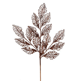 21" Chocolate Glitter Coleus Leaf Lace Sprays 12 Per Box