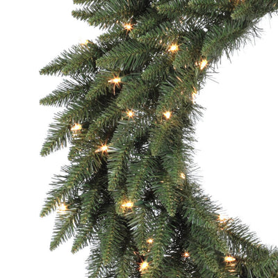 42" Pre-Lit Camden Fir Artificial Christmas Wreath with 150 Warm White LED Lights