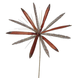 24" Chocolate Velvet Papyrus Artificial Christmas Picks 3 Per Bag