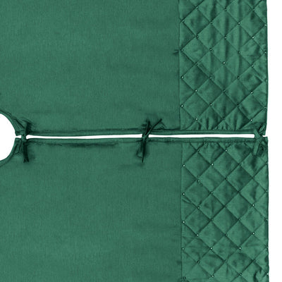 52" Green Quilt Stitch Jewel Tree Skirt