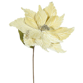 12" x 22" Champagne Poinsettia Artificial Flower Picks 6 Per Bag