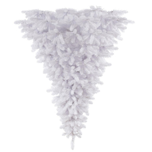 6' White Upside Down Artificial Christmas Tree Unlit