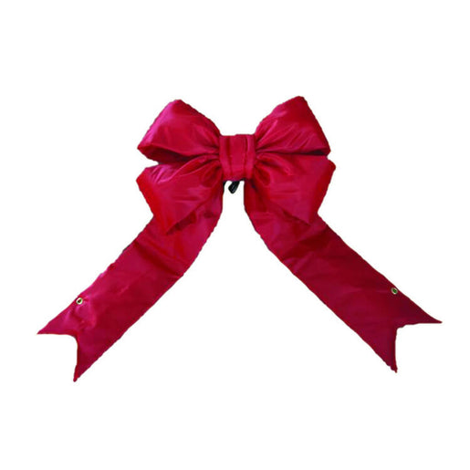 18" Red Nylon Outdoor Christmas Bow