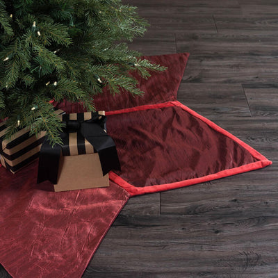 Burgundy Frost 60" Christmas Tree Skirt