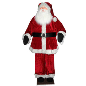 Vickerman 6' Red Velvet Standing or Sitting Santa Unlit. Indoor use only