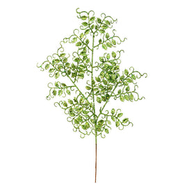 22" Lime Glitter Mini Ruscus Leaf Spray