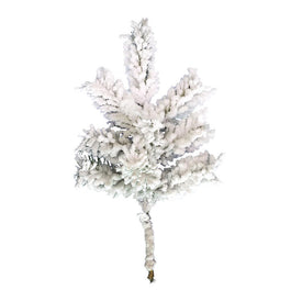 Vickerman 18" Flocked Alaskan Pine Artificial Christmas Spray. Includes 4 sprays per pack.