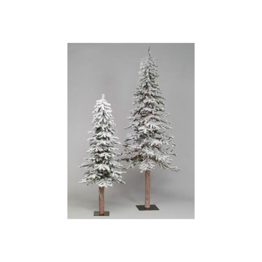 2' x 14" Unlit Flocked Alpine Artificial Christmas Tree