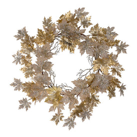 30" Champagne Maple Leaf Wreath
