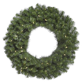 72" Pre-Lit Douglas Fir Artificial Christmas Wreath with 600 Warm White Lights