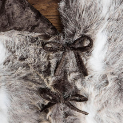 Snow Mink 60" Faux Fur Christmas Tree Skirt