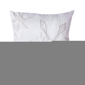 Beaded Snowflakes 18" x 18" Throw Pillow with Insert