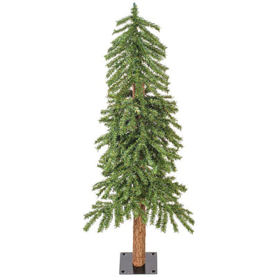 4' Unlit Natural Bark Alpine Artificial Christmas Tree