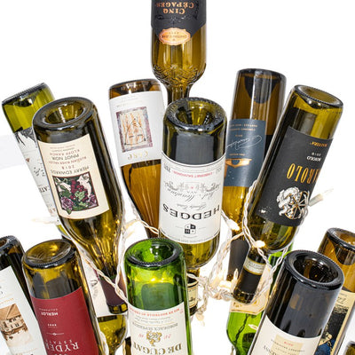 4' x 30" Pre-Lit White Wine Bottle Tree Frame with 200 Clear Dura-Lit Lights for 37 Bottles