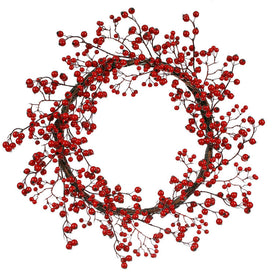 22" Unlit Red Mixed Berry Artificial Christmas Wreath
