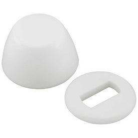 Bolt Cap Round White for Closet