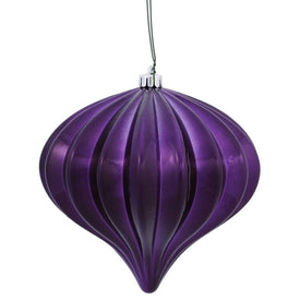 5.5" x 5.7" Plum Shiny Onion Christmas Ornaments 3 Per Bag