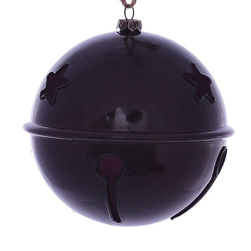 4.75" Plum Wood Grain Bell Ornaments 4 Per Pack