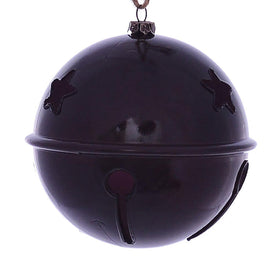 4.75" Plum Wood Grain Bell Ornaments 4 Per Pack