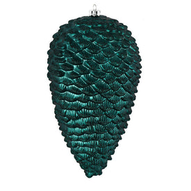 10" Sea Blue Matte Glitter Pine Cones 2 Per Box