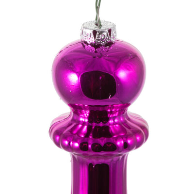 14" Fuchsia Shiny Finial Drop Christmas Ornaments 2 Per Bag