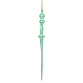15.7" Seafoam Shiny Icicle Ornaments 3 Per Box