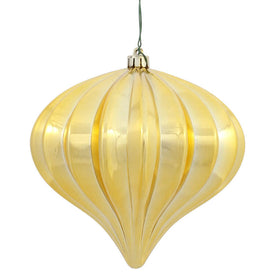 5.5" x 5.7" Gold Shiny Onion Christmas Ornaments 3 Per Bag