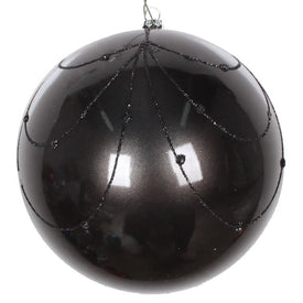 6" Black Candy Glitter Curtain Ornaments 3 Per Bag